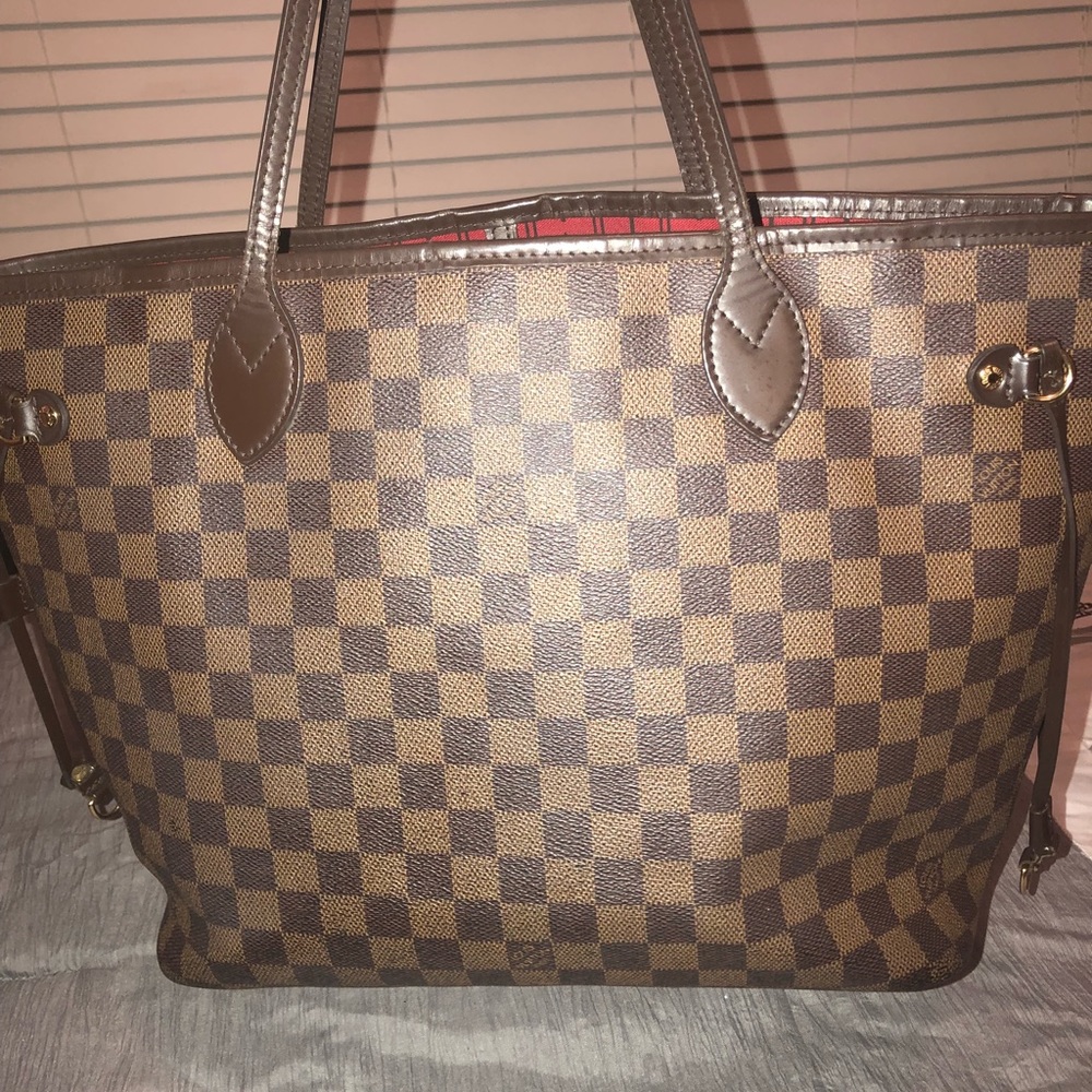 Authentic LV Damier Neverfull large purse